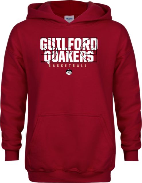 Guilford College Youth Fleece Hoodie Guilford Quakers -  Basketball Court - ONLINE ONLY