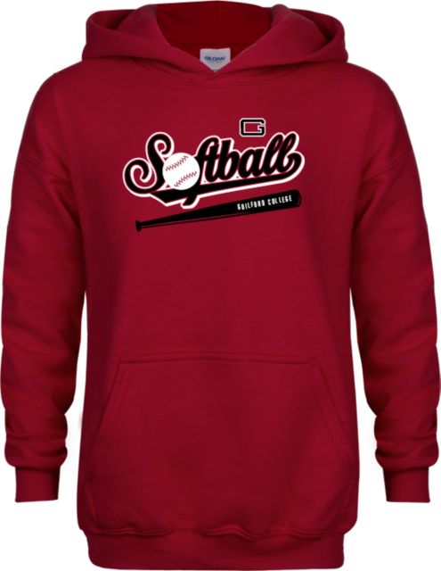 Guilford College Youth Fleece Hoodie Guilford Quakers -  Softball Script - ONLINE ONLY